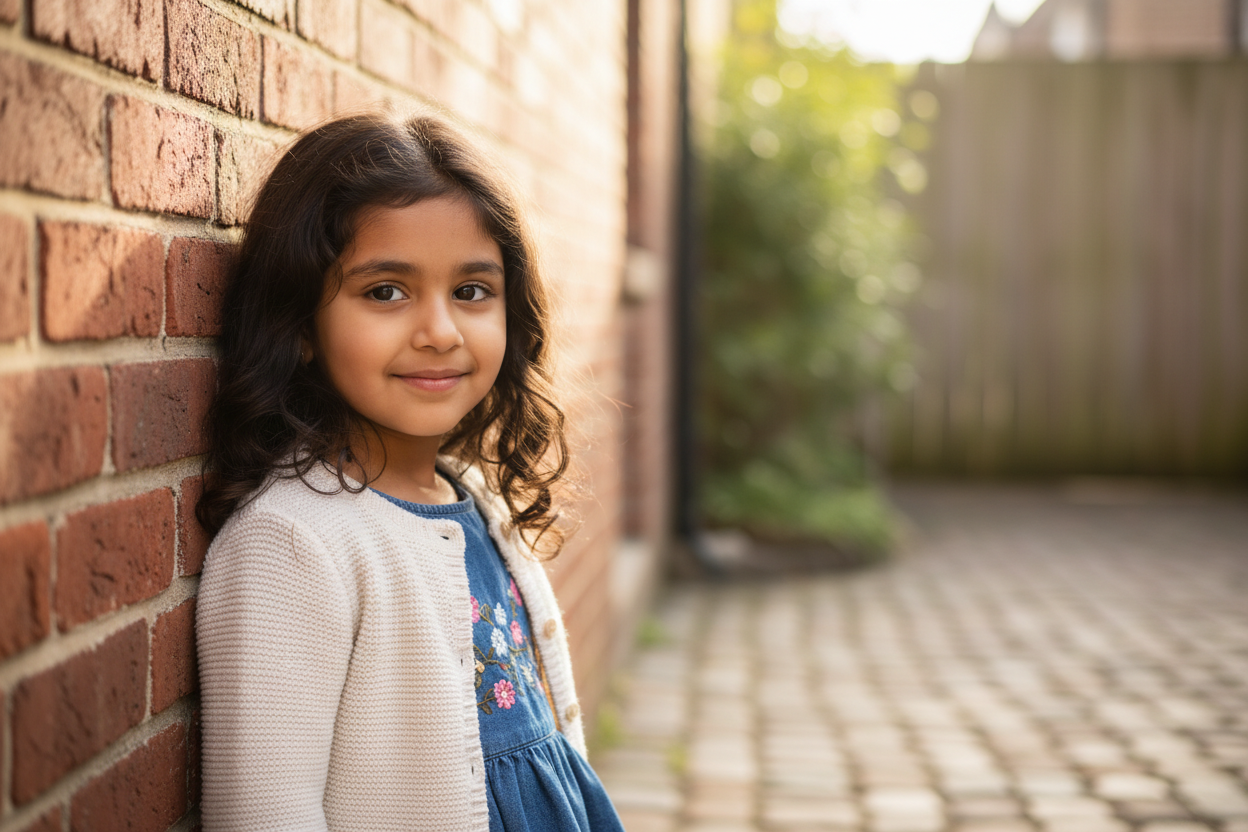 make the kid a indian-american girl and position the kid to the left of the frame